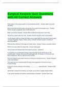  Surgical Asepsis Quiz Questions with All Correct Answers