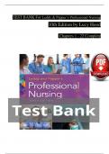 TEST BANK For Leddy & Pepper’s Professional Nursing, 10th Edition by Lucy Hood, Verified Chapters 1 - 22, Complete Newest Vers