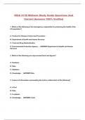 HSIA 4130 Midterm Study Guide Questions And Correct Answers 100% Verified