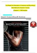 Test Bank For Principles of Anatomy and Physiology, 16th Edition by Gerard J. Tortora |Chapter 1 - 29|Complete