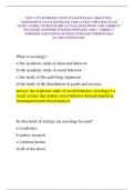 WGU C273 INTRODUCTION TO SOCIOLOGY OBJECTIVE ASSESSMENT EXAM TESTBANK AND LATEST UPDATED EXAM STUDY GUIDE COMPLETE 800 ACTUAL QUESTIONS AND CORRECT DETAILED ANSWERS WITH RATIONALES (100% CORRECT VERIFIED SOLUTIONS) NEWEST UPDATED VERSION 2025 |GUARANTEED 