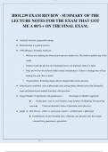 BIOL239 EXAM REVIEW - SUMMARY OF THE LECTURE NOTES FOR THE EXAM THAT GOT ME A 80-+ ON THE FINAL EXAM..pdf