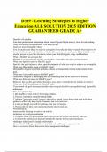 D389 - Learning Strategies in Higher Education ALL SOLUTION 2025 EDITION GUARANTEED GRADE A+