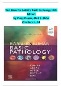 Test Bank for Robbins Basic Pathology 11th Edition by Vinay Kumar, Abul K. Abba Chapters 1 - 24