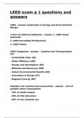 LEED exam p 1 questions and answers.