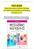 TEST BANK for Wong's Essentials of Pediatric Nursing 11th Edition by Marilyn J. Hockenberry - All Chapters 1 to 31|Complete Guide A+