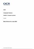 OCR A Level Computer Science H44601 Computer Systems June 2024 (MARK SCHEME)