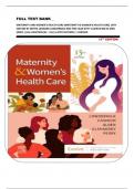 FULL TEST BANK _ MATERNITY AND WOMEN'S HEALTH CARE (MATERNITY & WOMEN'S HEALTH CARE) 13TH EDITION BY DEITRA LEONARD LOWDERMILK RNC PHD FAAN KITTY CASHION RN BC MSN {2023} ||ALL CHAPTERS (01 - 55) ||LATEST EDITION || VERIFIED