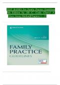 TEST BANKS For Family Practice Guidelines, 6th Edition by Jill C. Cash; Cheryl A. Glass, Verified Chapters 1 - 23, Complete Newest Version