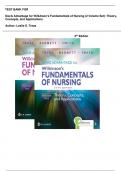 Test Bank For Davis Advantage for Wilkinson's Fundamentals of Nursing (2 Volume Set): Theory, Concepts, and Applications , 5th Edition (  Leslie S. Treas , 2025) All Chapters| Newest Edition