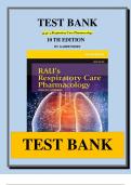 Test Bank for Rau’s Respiratory Care Pharmacology 10th Edition by Douglas Gardenhire, All 23 Chapters Covered, Verified Latest Edition