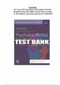 TEST BANK For Varcarolis Essentials of Psychiatric Mental Health Nursing, 5th Edition (Fosbre, 2024), Verified Chapters 1 - 28, Complete Newest Version