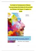 Test Bank for Fundamentals of Human Neuropsychology 8th Edition By Bryan Kolb, Ian Whishaw All Chapters | Complete A+ Guide