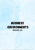 Business environments study notes 