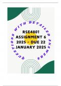 RSE4801 Assignment 6 2025 - DUE 22 January 2025