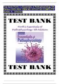 Test bank Porth's Essentials of Pathophysiology 5th Edition2024-2025 ISBN NO:1975107195//COMPLETE GUIDE//A+ GRADED