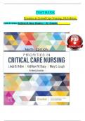 TEST BANK For Priorities in Critical Care Nursing, 9th Edition by Linda D. Urden, Kathleen M. Stacy, Verified Chapters 1 - 27, Complete Newest Version