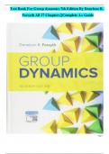 Test Bank For Group dynamics 7th Edition By Donelson R. Forsyth All 17 Chapters ||Complete A+ Guide