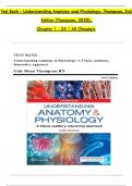 Test Bank  Understanding Anatomy and Physiology, Thompson, 3rd  Edition (Thompson, 2020),  Chapter 1 - 25 | All Chapters