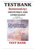 Test Bank For Beckmann and Ling's Obstetrics and Gynecology 8th Edition by Dr. Robert Casanova All Chapters (1-50) | A+ ULTIMATE GUIDE 2020