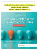 Test Bank For Yoder-Wise’s Leading And Managing In  Canadian Nursing, 2nd Edition,  Patricia S. Yoder-Wise,Chapters 1 - 32