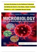 Test Bank Microbiology for the Healthcare Professional 3rd Edition By Karin C. Van Meter,. Hubert Verified  Chapter's 1 - 25 | Complete Newest Version 2025/2026