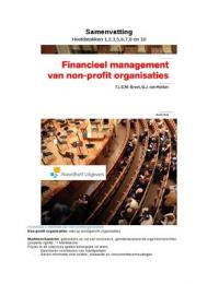 Financieel management van non-profit organisaties. Hoofdstukken 1,2,3,5,6,7,8,10 