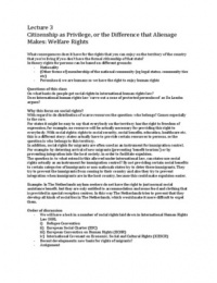 Lecture 3 Human Rights and Migration law: Citizenship