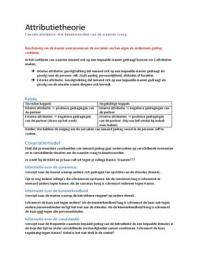 Attributietheorie samenvatting