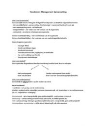 Samenvatting Management H 1, 3, 4.4.4, 8 en 9, Toegepaste Organisatiekunde