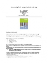 Recht voor professionals in de zorg samenvatting H1 t/m H4