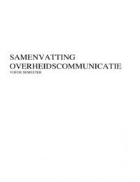 Samenvatting congruente overheidscommunicatie