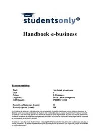 Samenvatting Handboek e-business