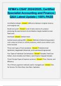 HFMA's CSAF 2024/2025, Certified Specialist Accounting and Finance | Q&A Latest Update | 100% PASS