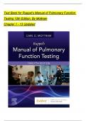 TEST BANK For Ruppel’s Manual of Pulmonary Function Testing 12th Edition By Mottram, Verified Chapters 1 - 13, Complete Newest Version