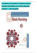 TEST BANK For Rosdahl's Textbook of Basic Nursing, 12th Edition by Caroline Rosdahl Chapters 1 - 103, Complete