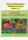 Test Bank For Child Development  10th Edition by Laura E. Berk Chapters 1 - 15 updates  2025/2026