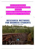 Research Methods For Business Students, 8th Edition Solution Manual by Mark Saunders, Philip Lewis, Verified Chapters 1 - 14, Complete Newest Version