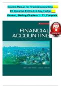 Solution Manual For Financial Accounting, 8th Canadian Edition 2024, by Libby, Hodge, Verified Chapters 1 - 13, Complete Newest Version