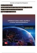 TEST BANK For Operations and Supply Chain Management, 16th Edition by F. Robert Jacobs and Richard Chase, Verified Chapters 1 - 22, Complete Newest Version