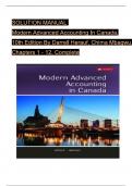 Modern Advanced Accounting In Canada, 10th Edition Solution Manual By Darrell Herauf, Chima Mbagwu, Verified Chapters 1 - 12, Complete Newest Version