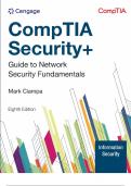 CompTIA Security+ Guide to Network Security Fundamentals (MindTap Course List) 8th Edition with complete solution