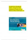 Test Bank Davis Advantage for Pediatric Nursing The  Critical Components of Nursing Care 3rd Edition by  Kathryn Rudd Chapter 1-22