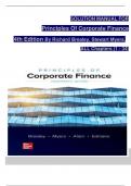 Solution Manual for Principles of Corporate Finance 14th Edition ISBN:9781265074159 by Richard Brealey, Stewart Myers, Franklin Allen and Alex Edmans, Complete Chapter 1 - 34 | Newest Version (2025)