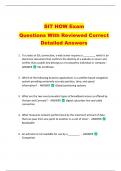 SIT HOW Exam   Questions With Reviewed Correct  Detailed Answers