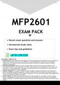 MFP2601 EXAM PACK 2025 - DISTINCTION GUARANTEED