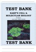 Test Bank For Karp’s Cell and Molecular Biology, 9th Edition By Gerald Karp, Janet Iwasa, Wallace Marshall Latest Edition Grade A+ 