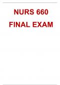 NUR 660 FINAL EXAM SOLUTIONS QUESTIONS AND ANSWERS GRADED A+