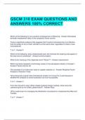 GSCM 310 EXAM QUESTIONS AND ANSWERS 100% CORRECT 