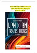 Test Bank For LPN To RN Transitions 6th Edition By Lora Claywell All Chapters ||Complete A+ Guide